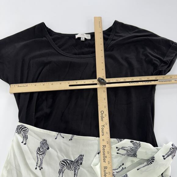 Never Fully Dressed Dress Womens US 8 Black Zebra Print Tie Waist Midi Belted - Picture 5 of 6